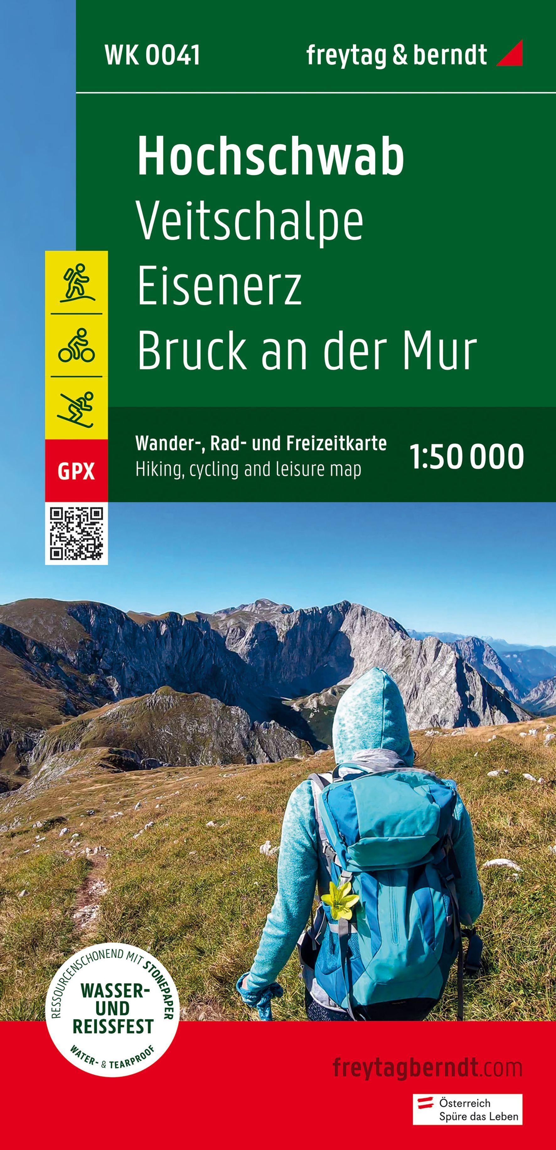 Vorderes Coverbild freytag & berndt Wanderkarte WK 0041 Hochschwab, Veitschalpe - Eisenerz - Bruck an der Mur 1:50.000