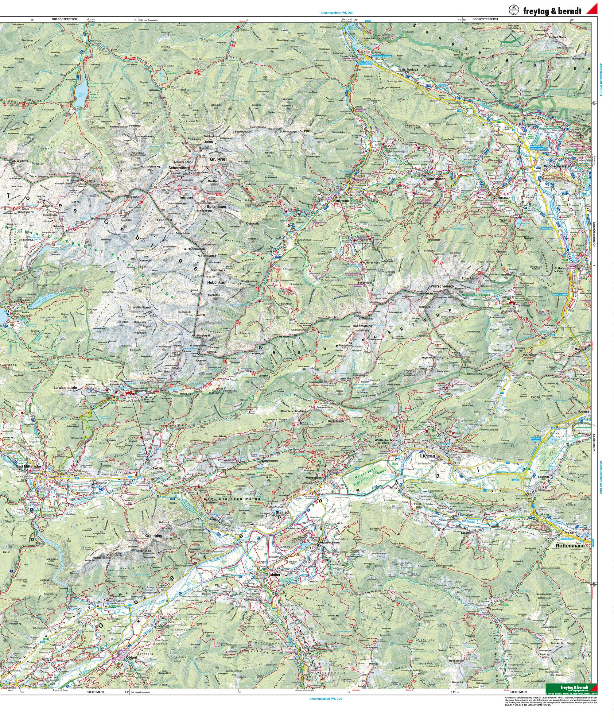 Beispielinhalt (Bild) Totes Gebirge, Wander-, Rad- und Freizeitkarte 1:50.000, freytag & berndt, WK 0082