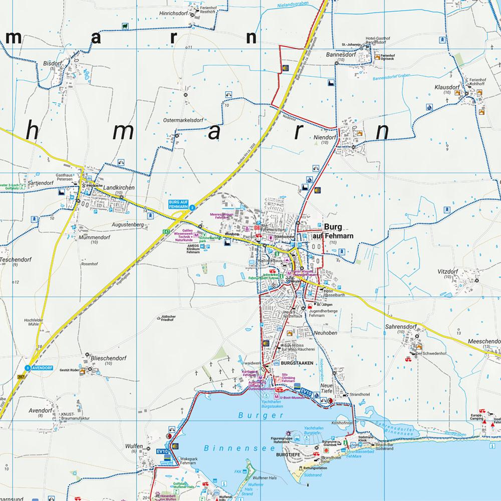 Beispielinhalt (Bild) Fehmarn - Ostholstein, Wander-, Rad- und Freizeitkarte 1:30.000, freytag & berndt, WKD 5365