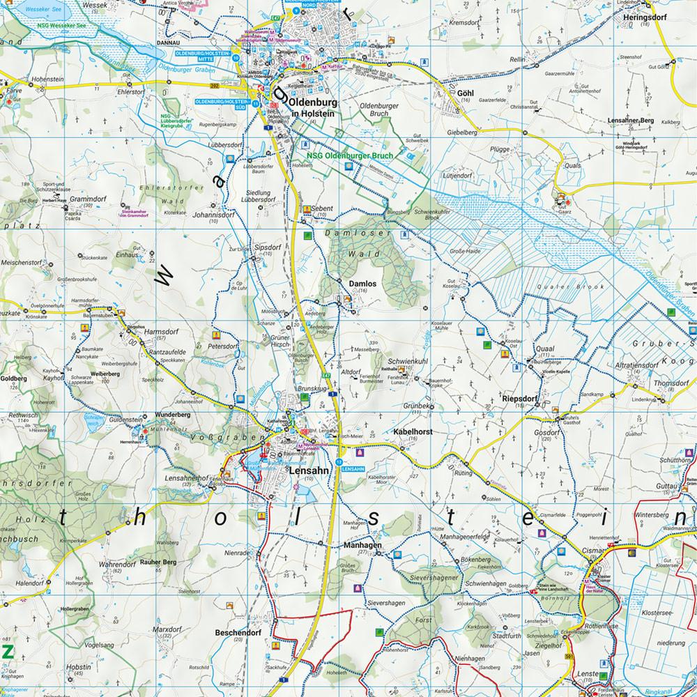 Beispielinhalt (Bild) Fehmarn - Ostholstein, Wander-, Rad- und Freizeitkarte 1:30.000, freytag & berndt, WKD 5365