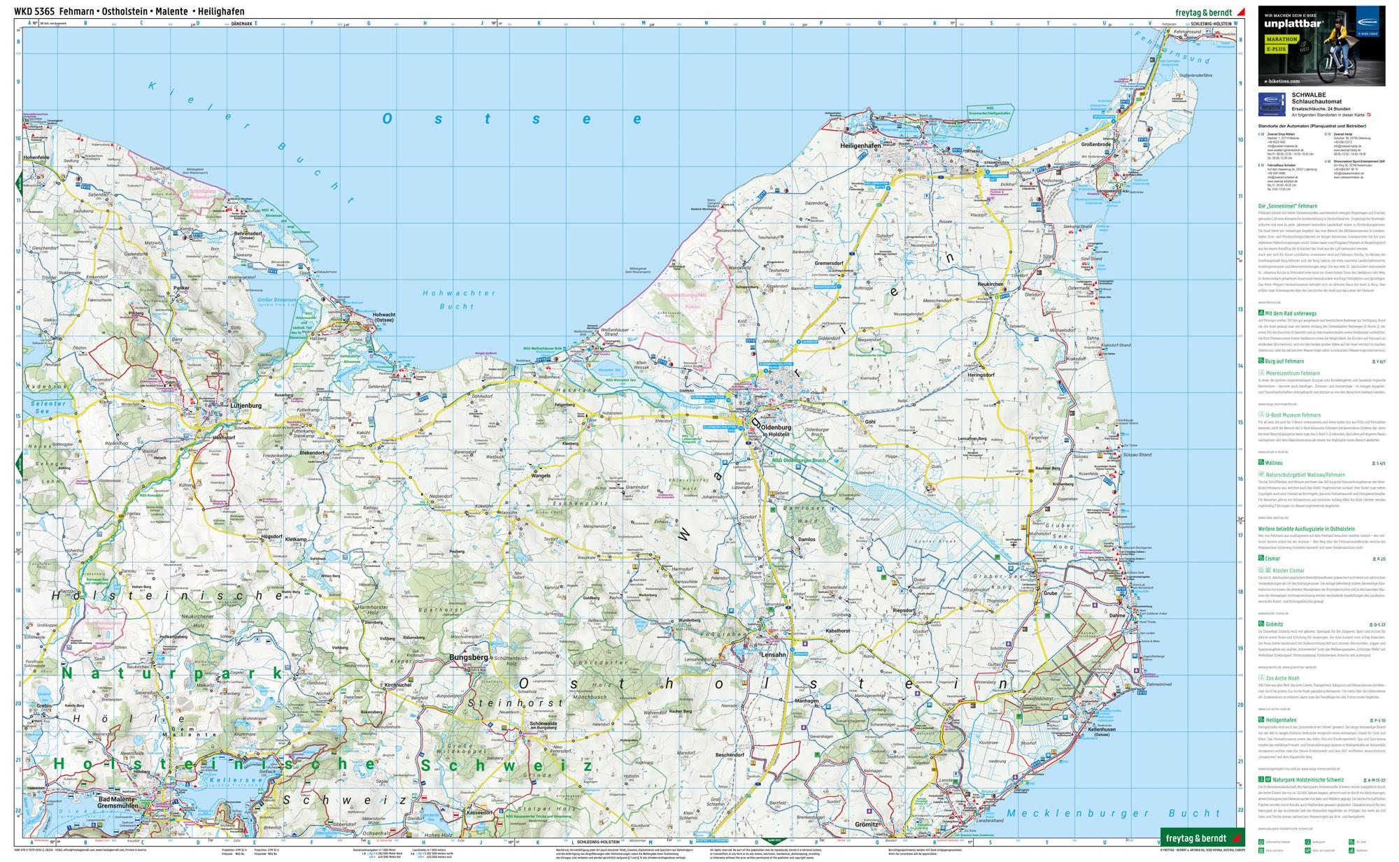 Beispielinhalt (Bild) Fehmarn - Ostholstein, Wander-, Rad- und Freizeitkarte 1:30.000, freytag & berndt, WKD 5365