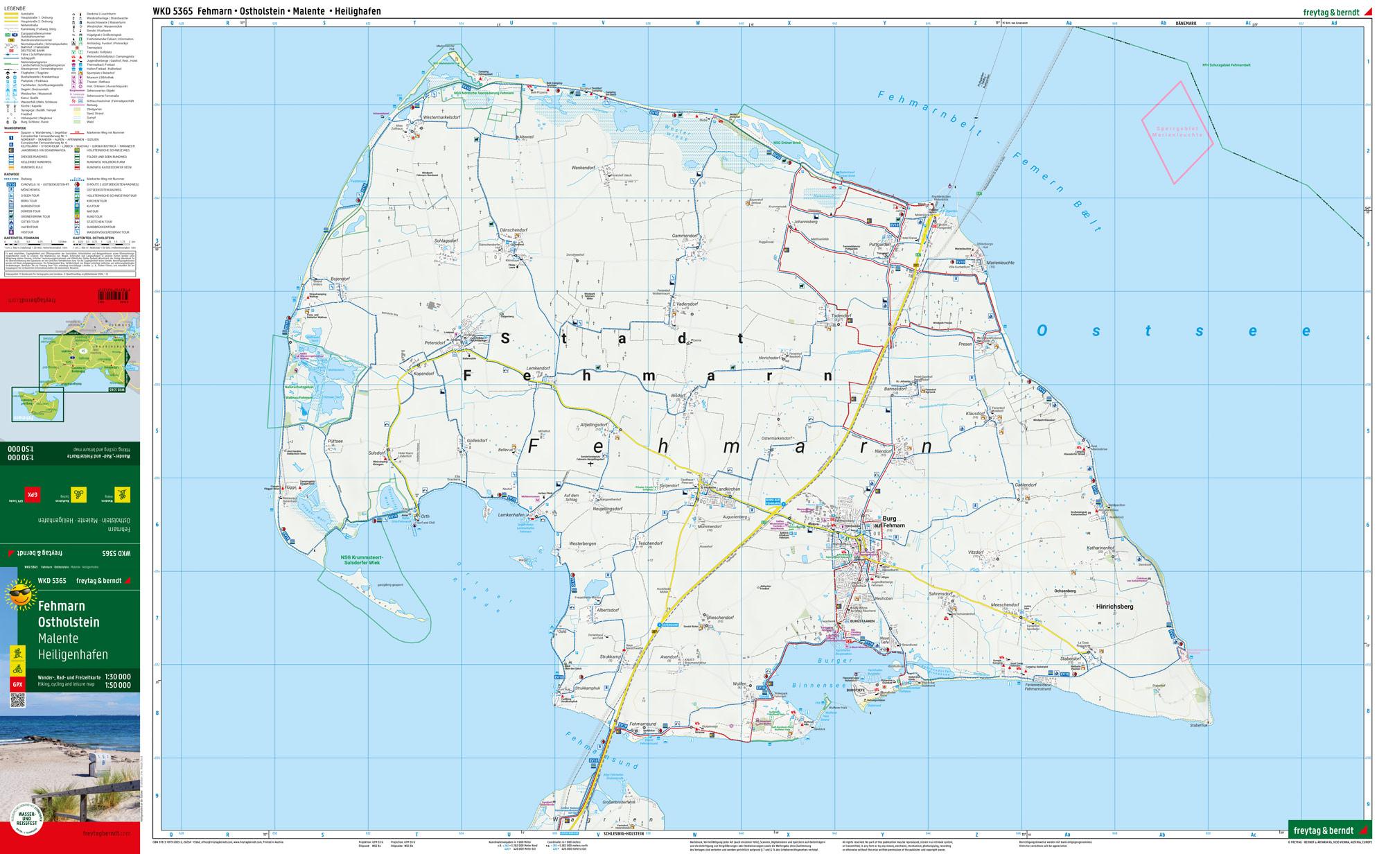 Beispielinhalt (Bild) Fehmarn - Ostholstein, Wander-, Rad- und Freizeitkarte 1:30.000, freytag & berndt, WKD 5365