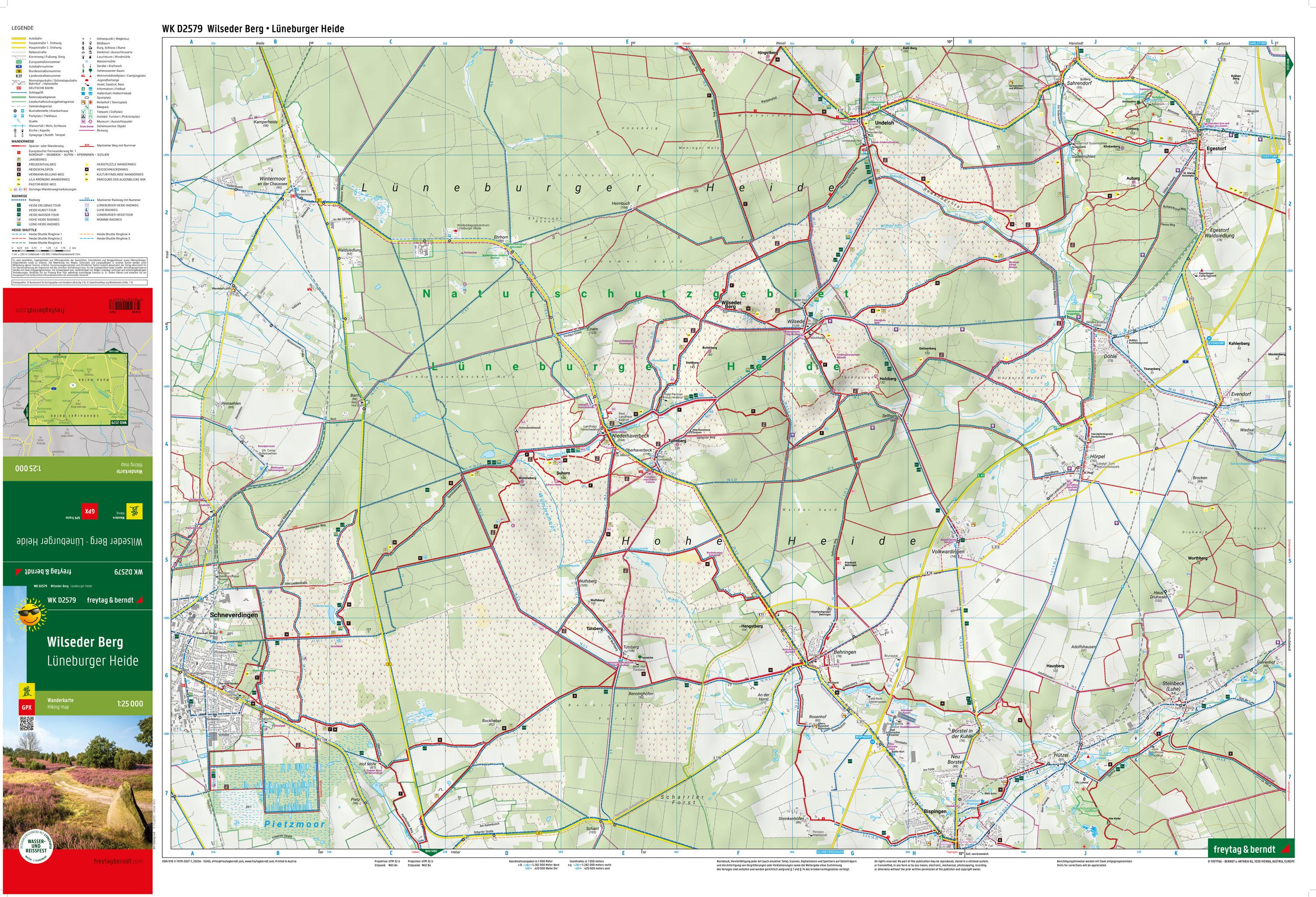 Beispielinhalt (Bild) Wilseder Berg, Wanderkarte 1:25.000, freytag & berndt, WK D2579