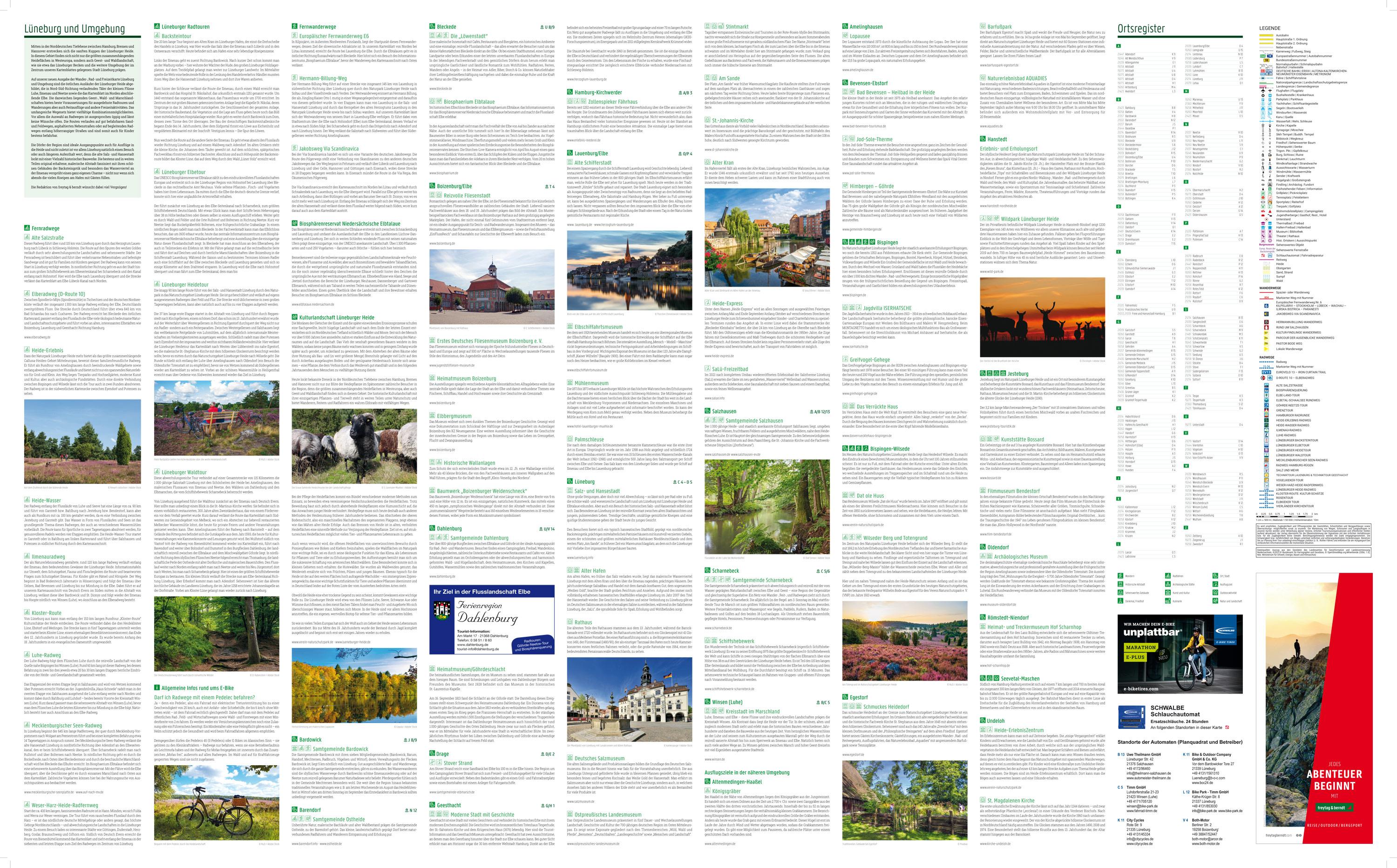 Beispielinhalt (Bild) Lüneburg und Umgebung, Wander-, Rad- und Freizeitkarte 1:50.000, freytag & berndt, WKD 5335
