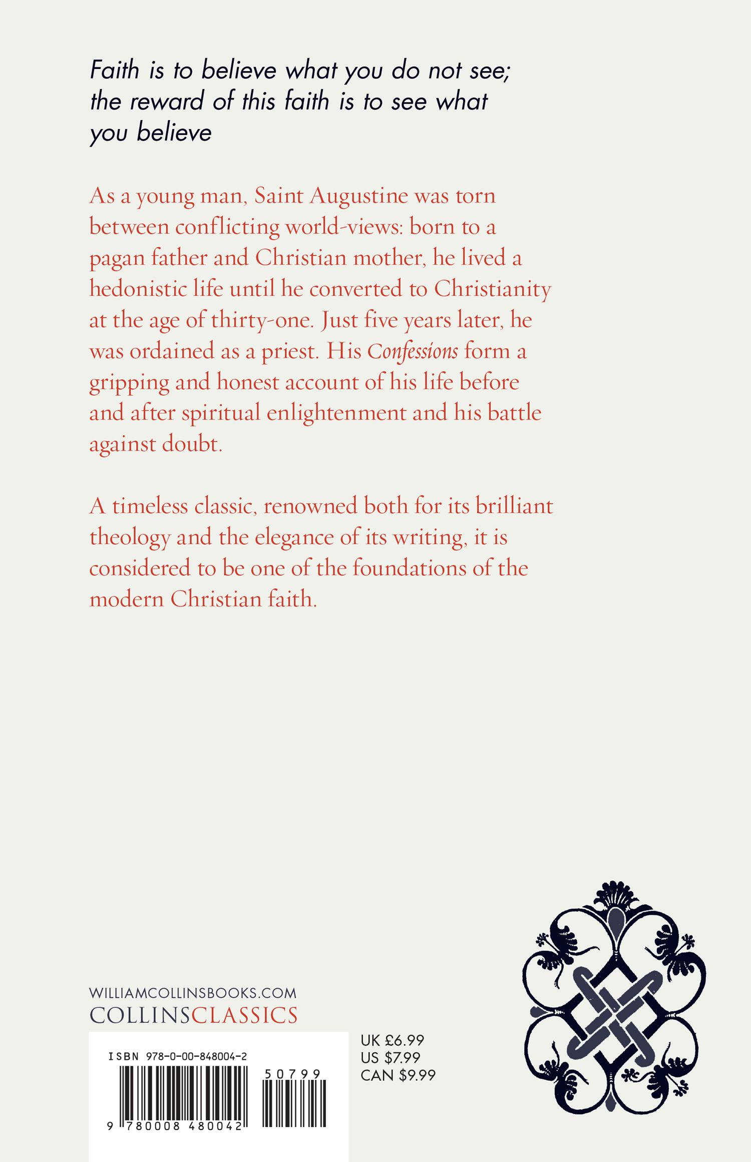 Rückseitencover The Confessions of Saint Augustine