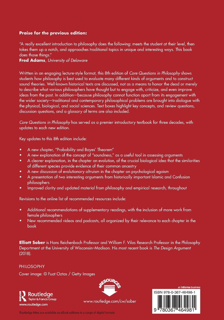 Rückseitencover Core Questions in Philosophy