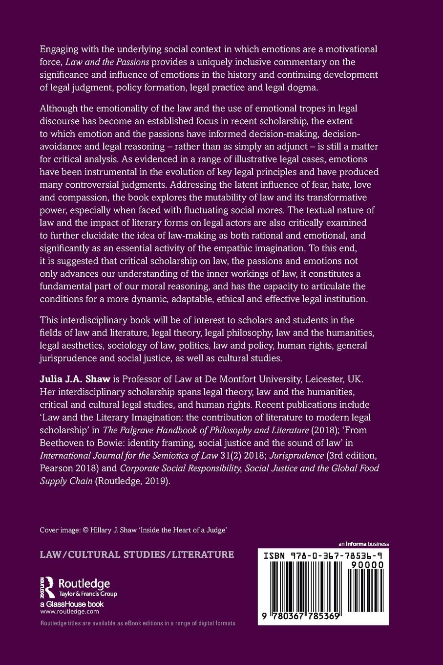 Rückseitencover Law and the Passions