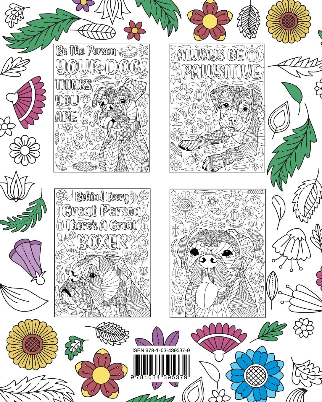 Rückseitencover Boxer Dog Coloring Book