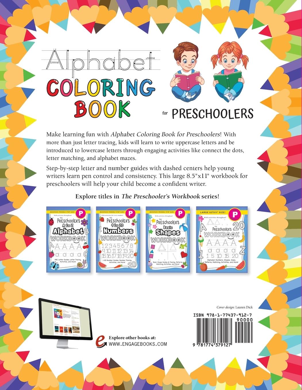 Rückseitencover Alphabet Coloring Book for Preschoolers