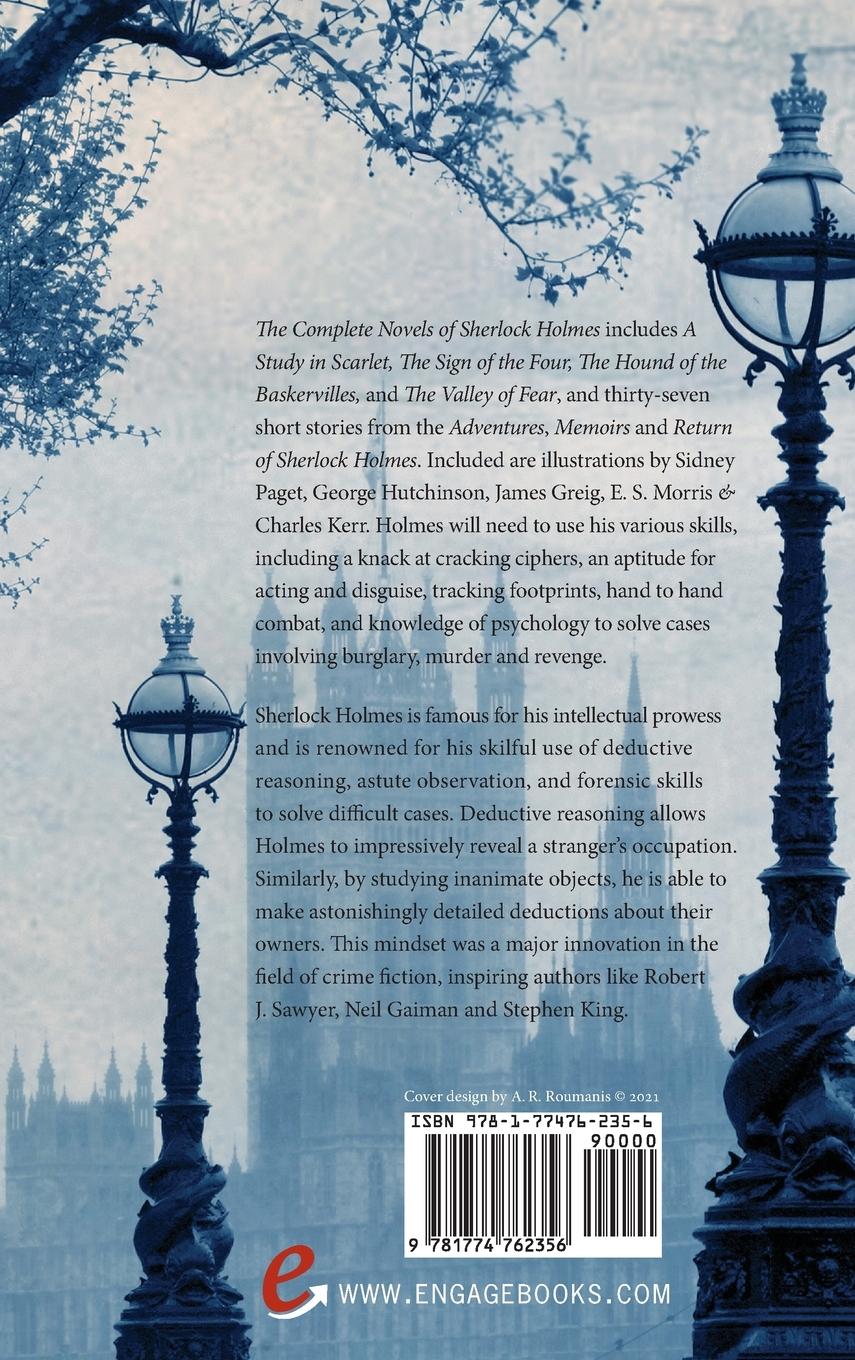 Rückseitencover The Complete Illustrated Novels of Sherlock Holmes with 37 Short Stories (Deluxe Library Edition)