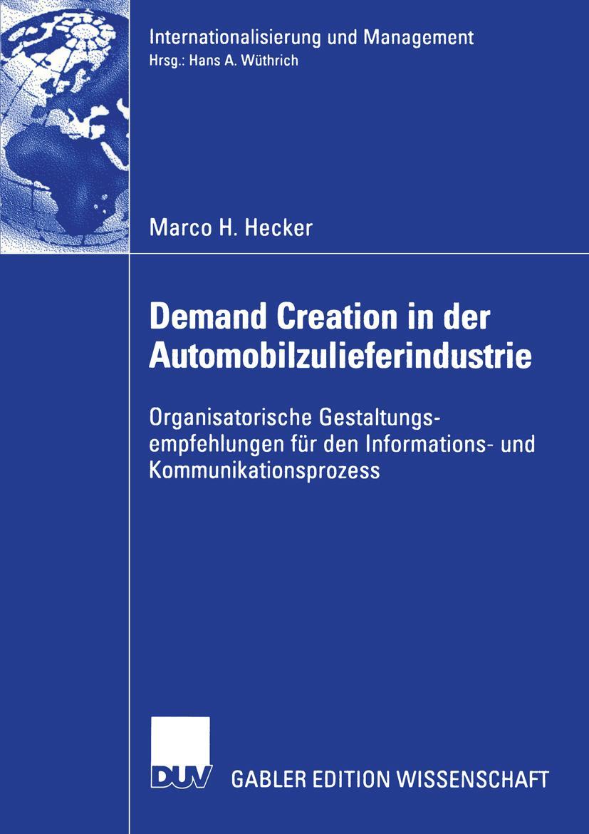 Vorderes Coverbild Demand Creation in der Automobilzulieferindustrie