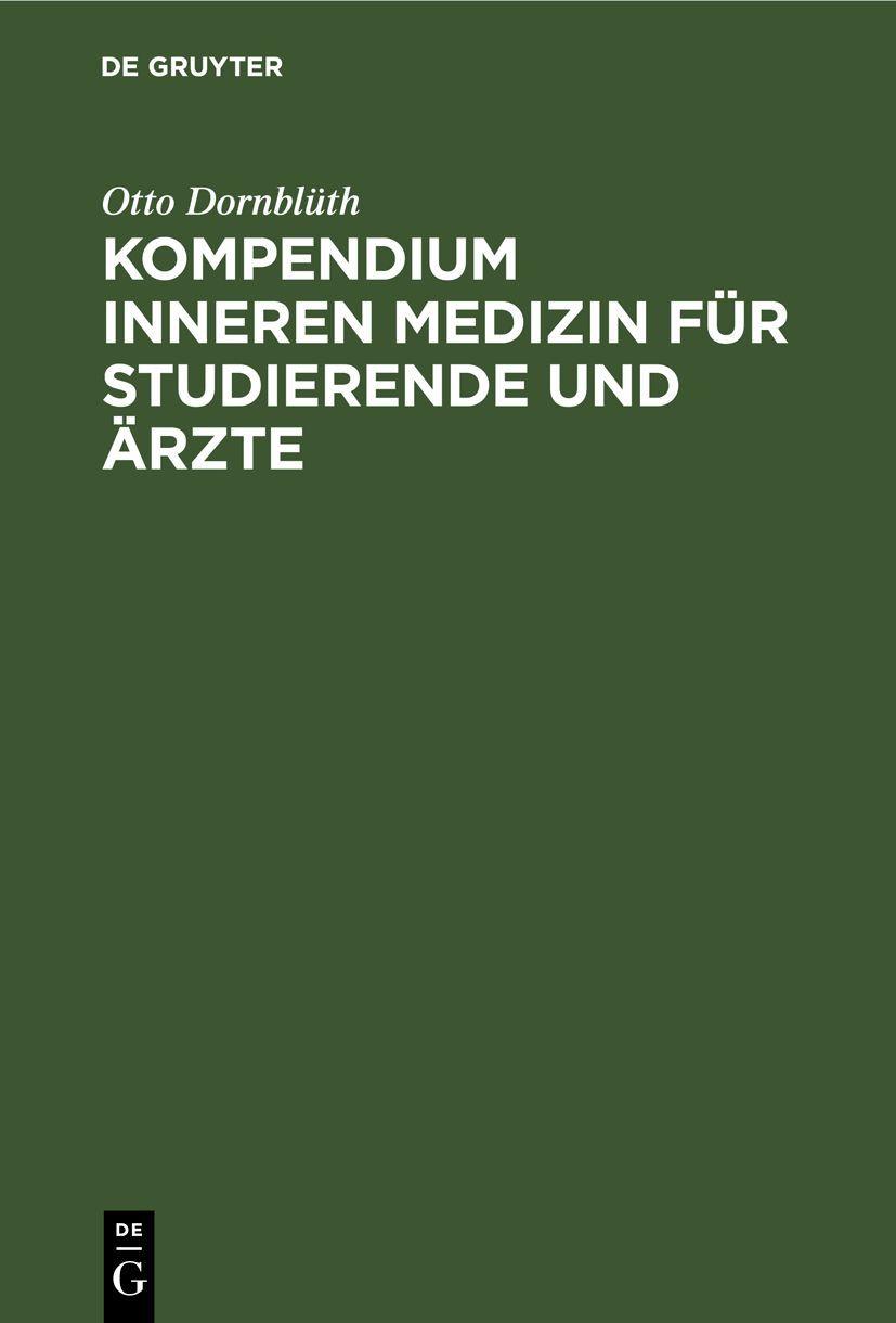 Vorderes Coverbild Kompendium inneren Medizin für Studierende und Ärzte