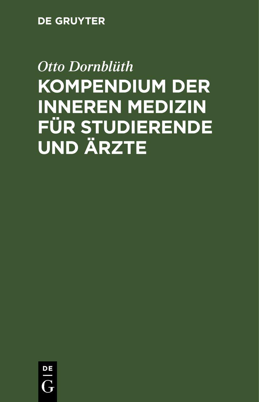 Vorderes Coverbild Kompendium der inneren Medizin für Studierende und Ärzte