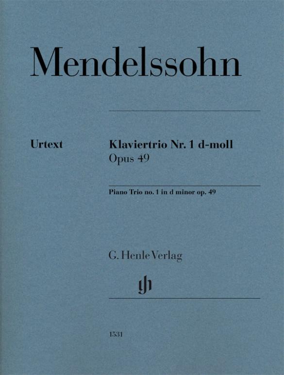 Vorderes Coverbild Mendelssohn Bartholdy, Felix - Klaviertrio Nr. 1 d-moll op. 49