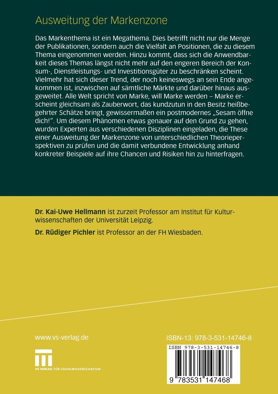 Rückseitencover Ausweitung der Markenzone