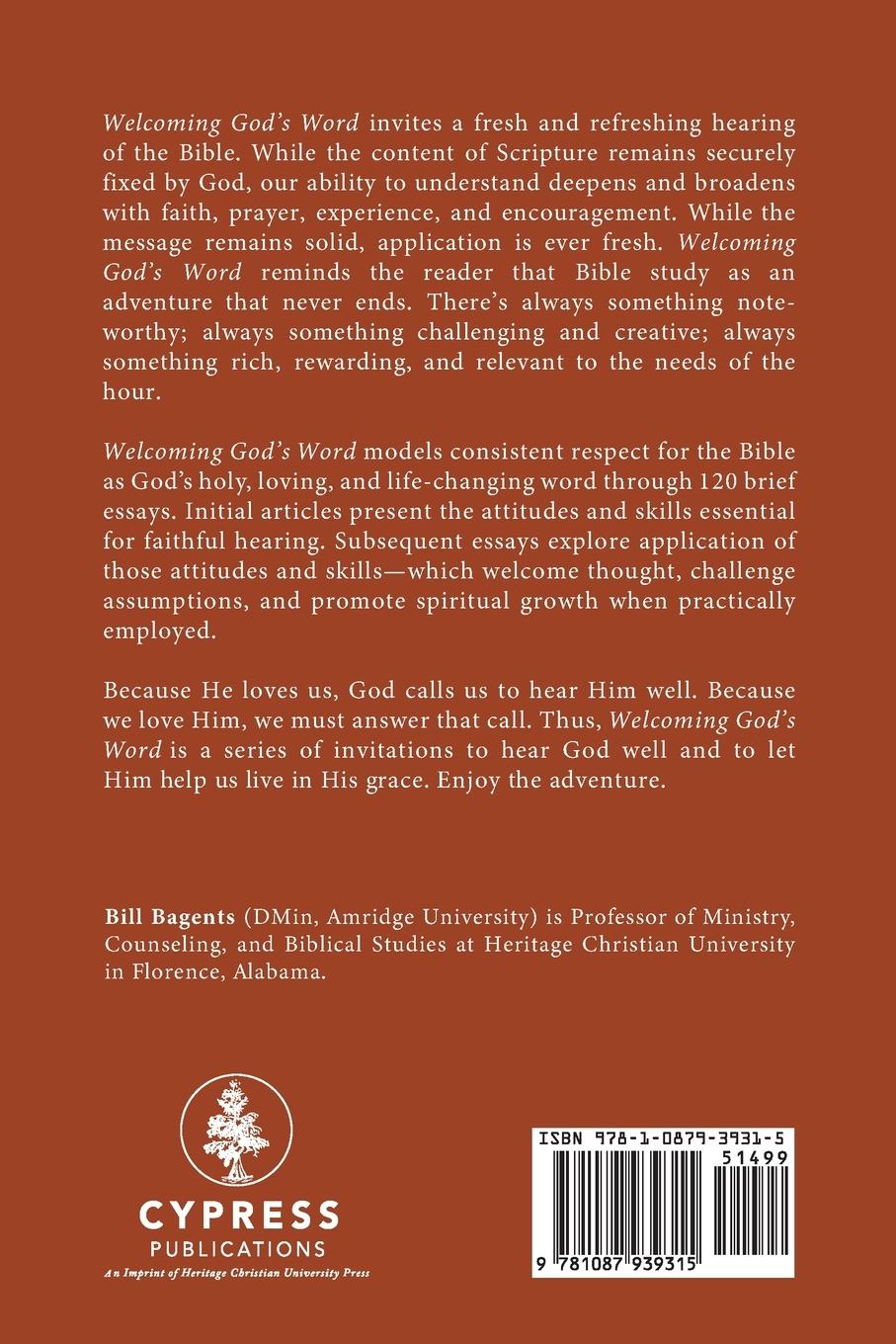 Rückseitencover Welcoming God's Word