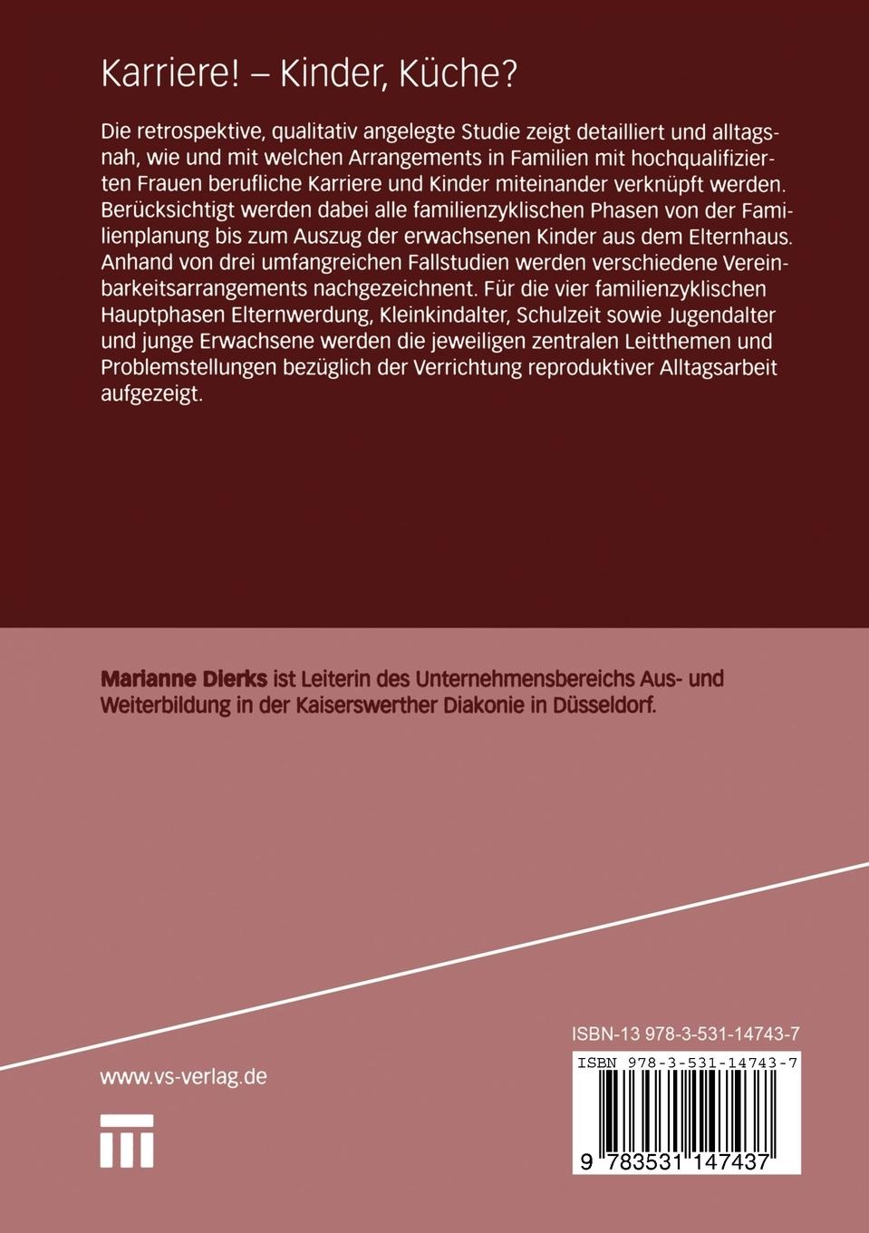 Rückseitencover Karriere! - Kinder, Küche?