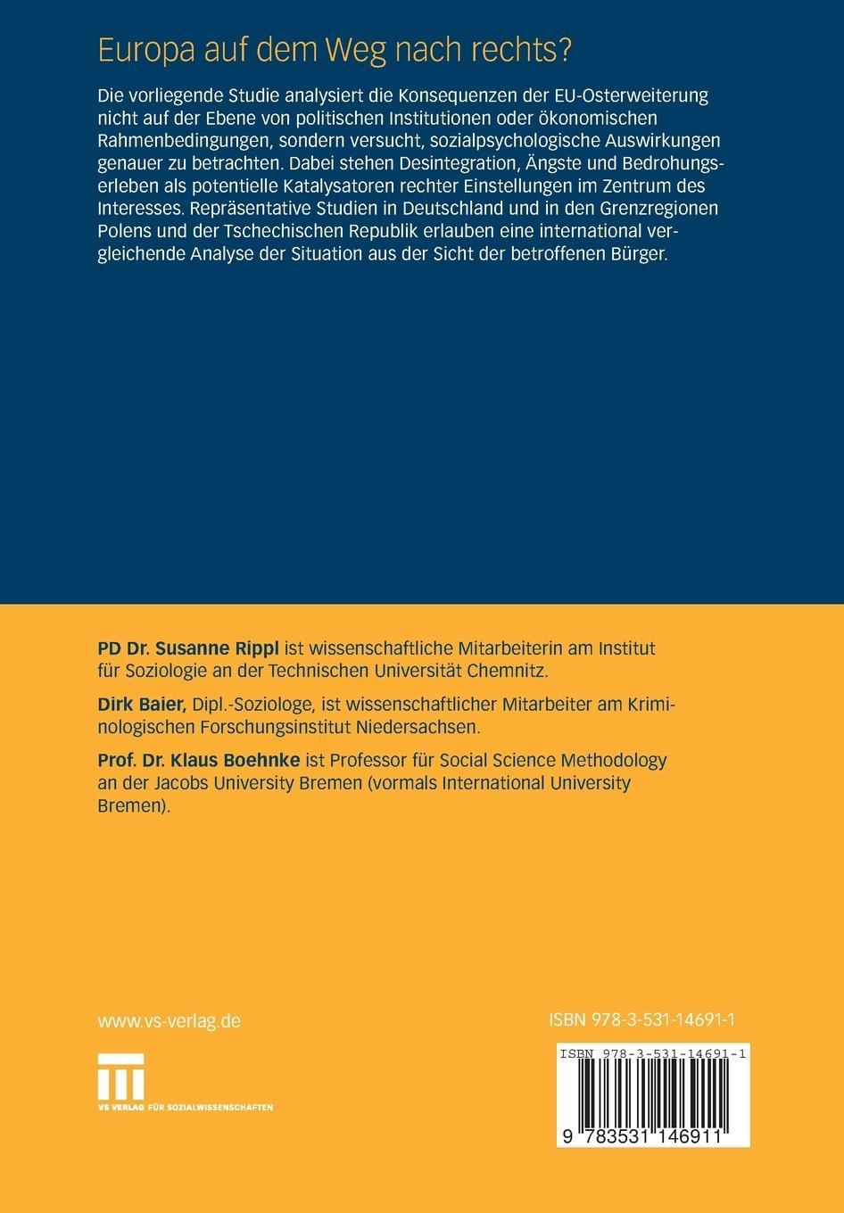 Rückseitencover Europa auf dem Weg nach rechts?