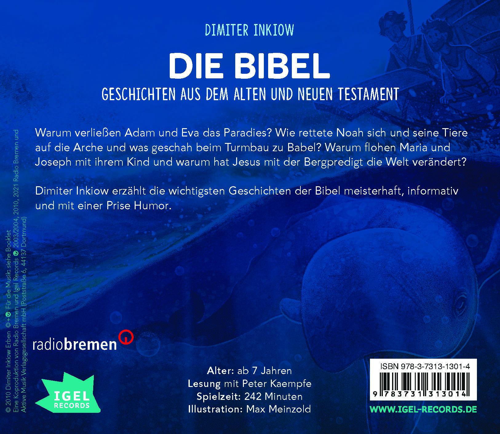 Rückseitencover Die Bibel. Geschichten aus dem Alten und Neuen Testament