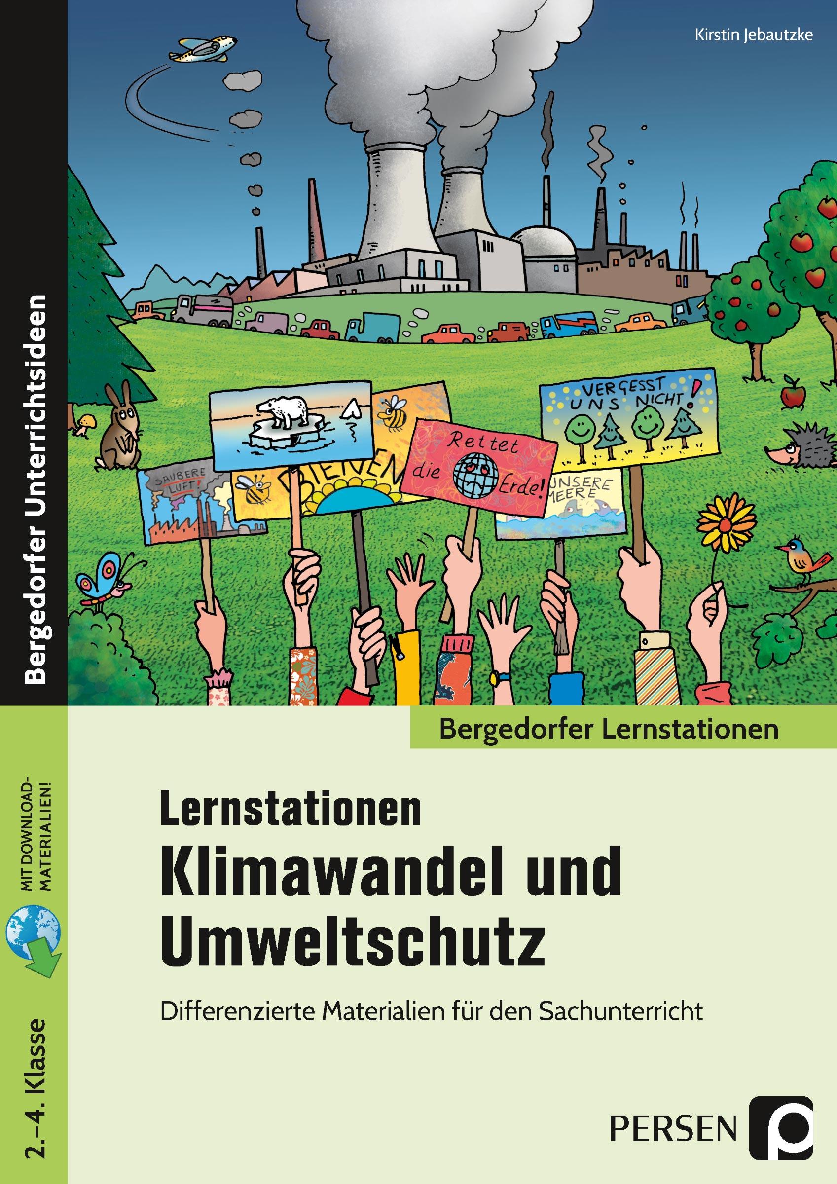 Vorderes Coverbild Lernstationen Klimawandel und Umweltschutz