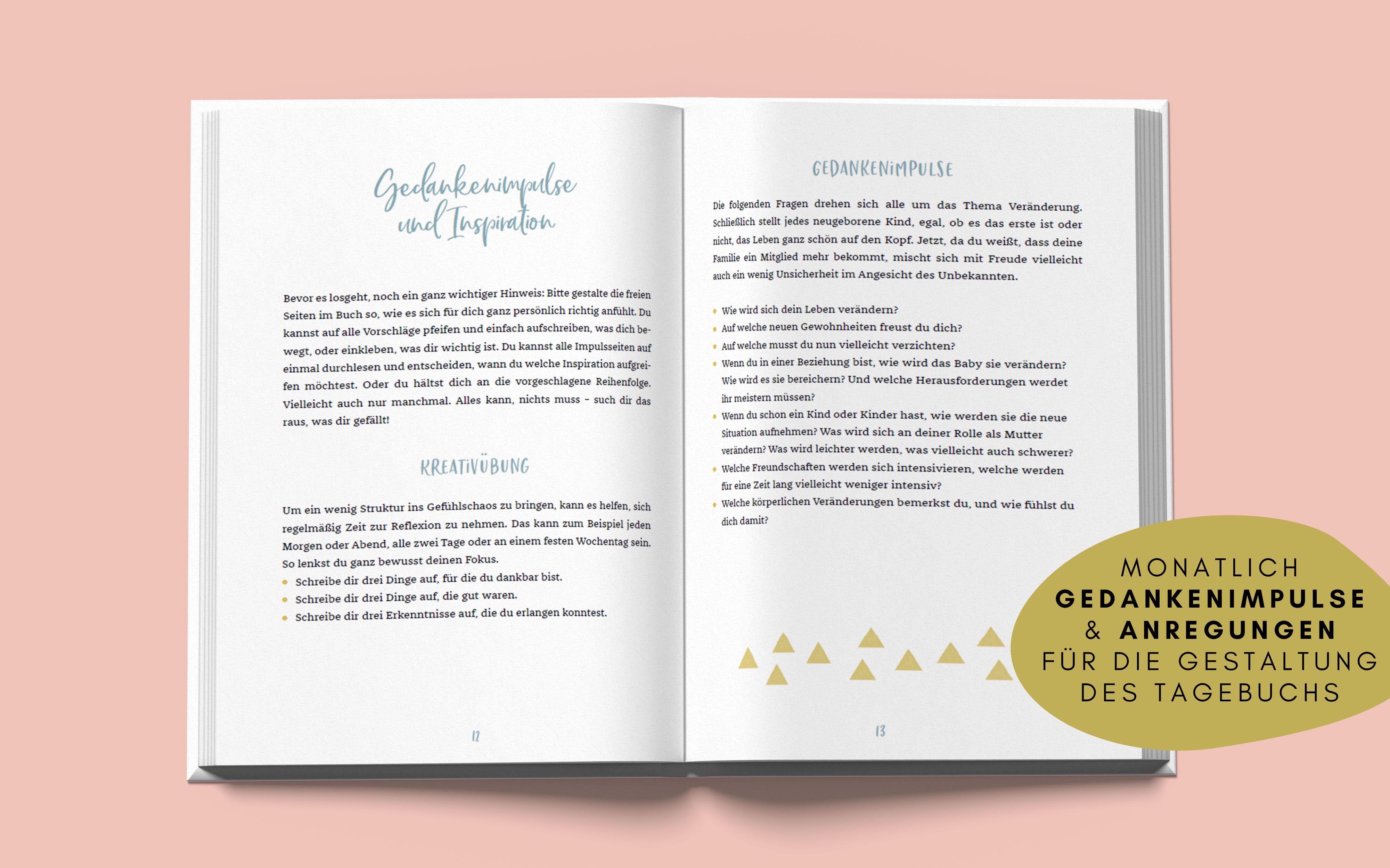 Beispielinhalt (Bild) Das unkitschige Schwangerschaftstagebuch (Punkte-Edition)