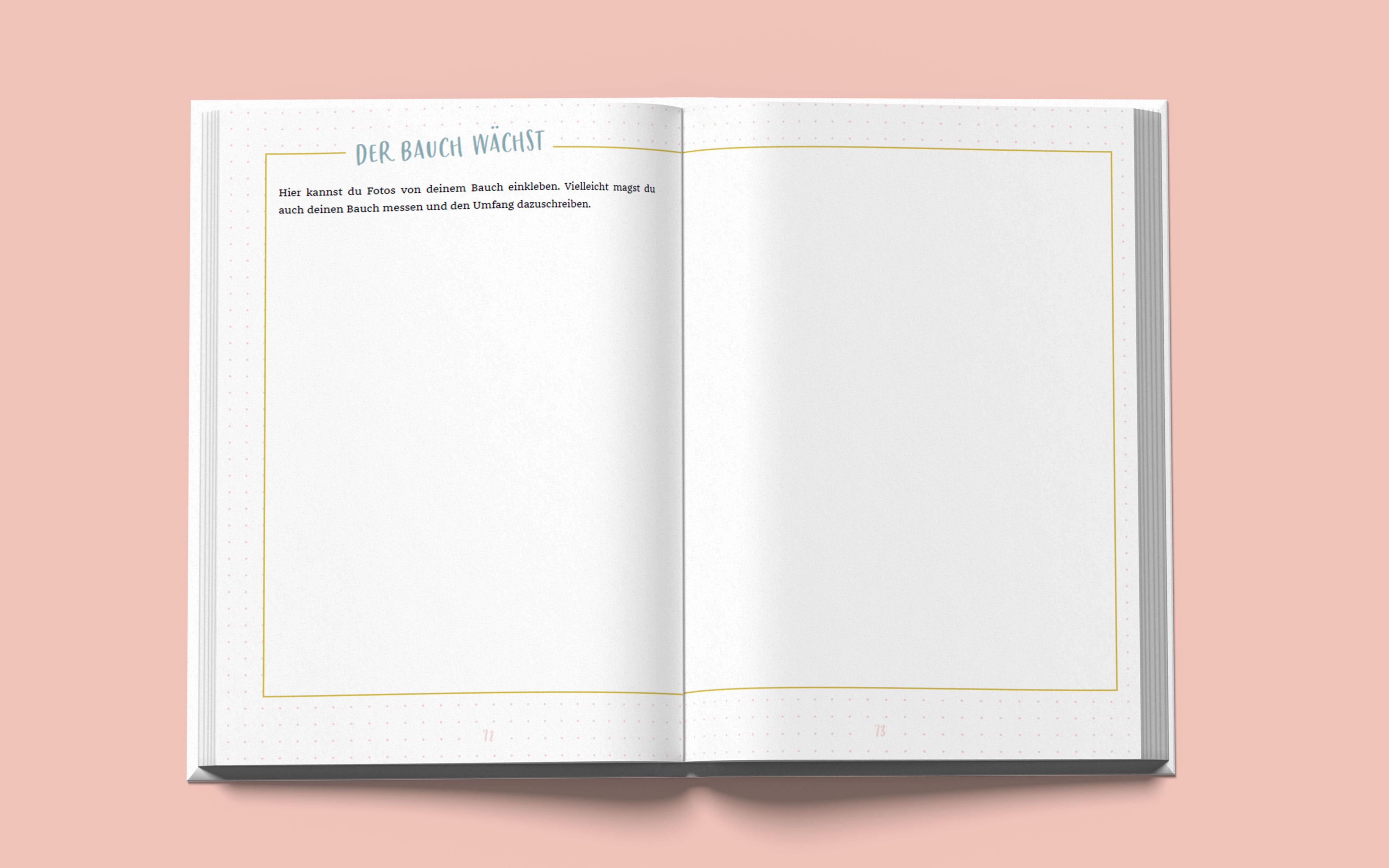 Beispielinhalt (Bild) Das unkitschige Schwangerschaftstagebuch (Punkte-Edition)