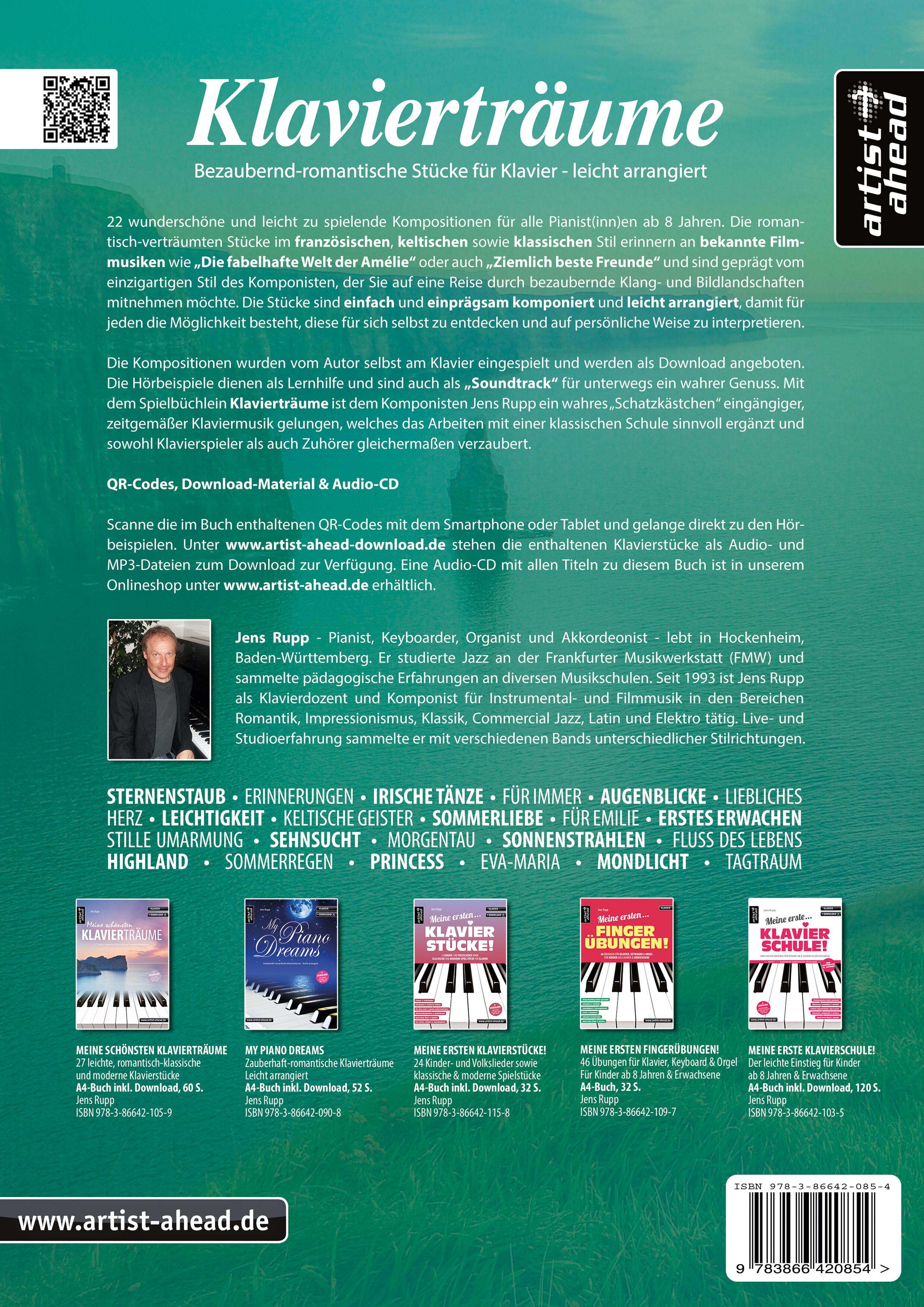 Rückseitencover Klavierträume