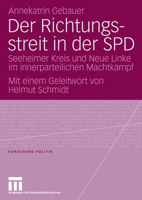Vorderes Coverbild Der Richtungsstreit in der SPD