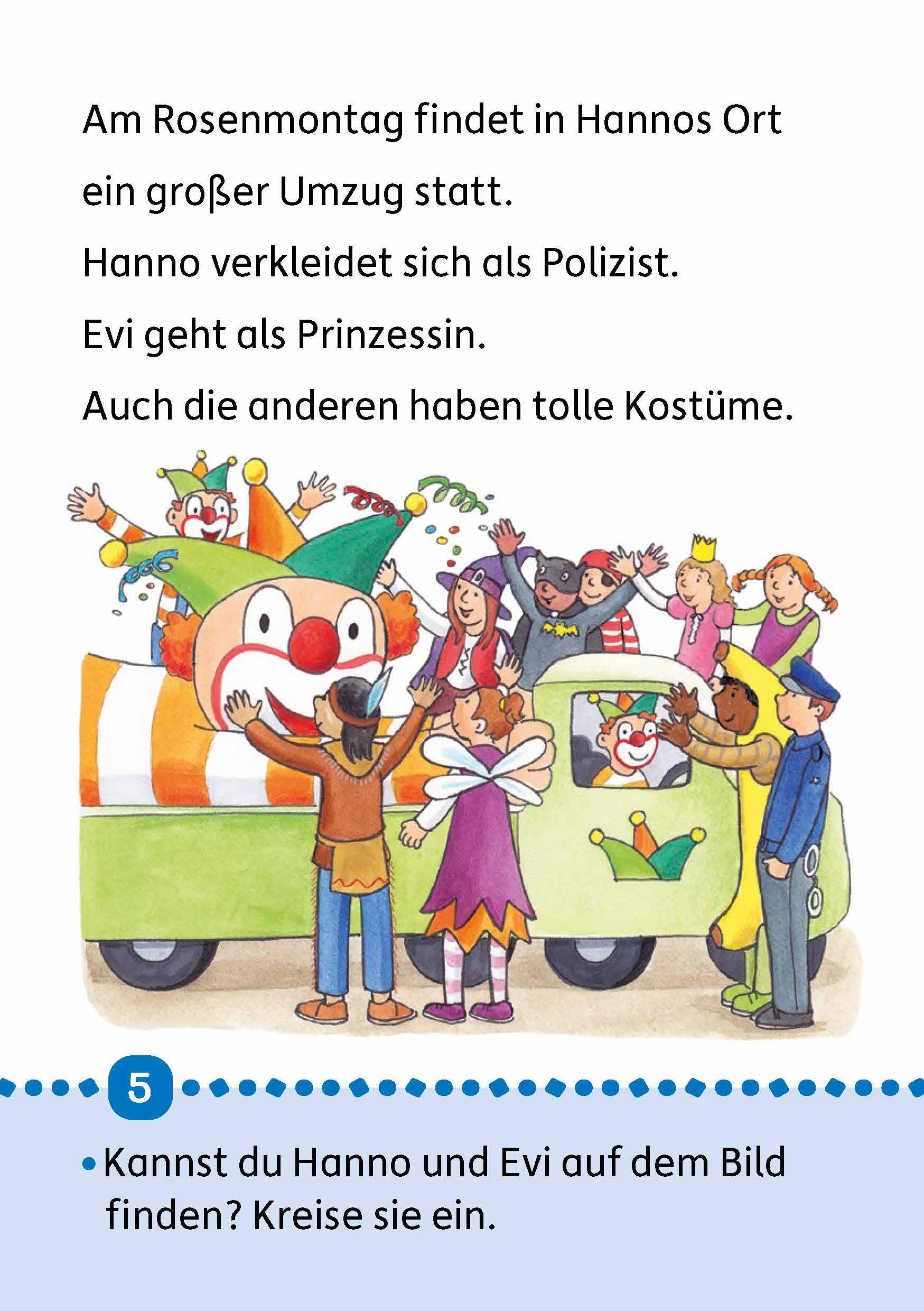 Beispielinhalt (Bild) Lesen lernen 1. Klasse für Jungen und Mädchen - Quer durchs Jahr