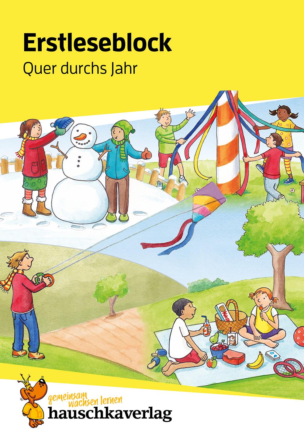 Vorderes Coverbild Lesen lernen 1. Klasse für Jungen und Mädchen - Quer durchs Jahr