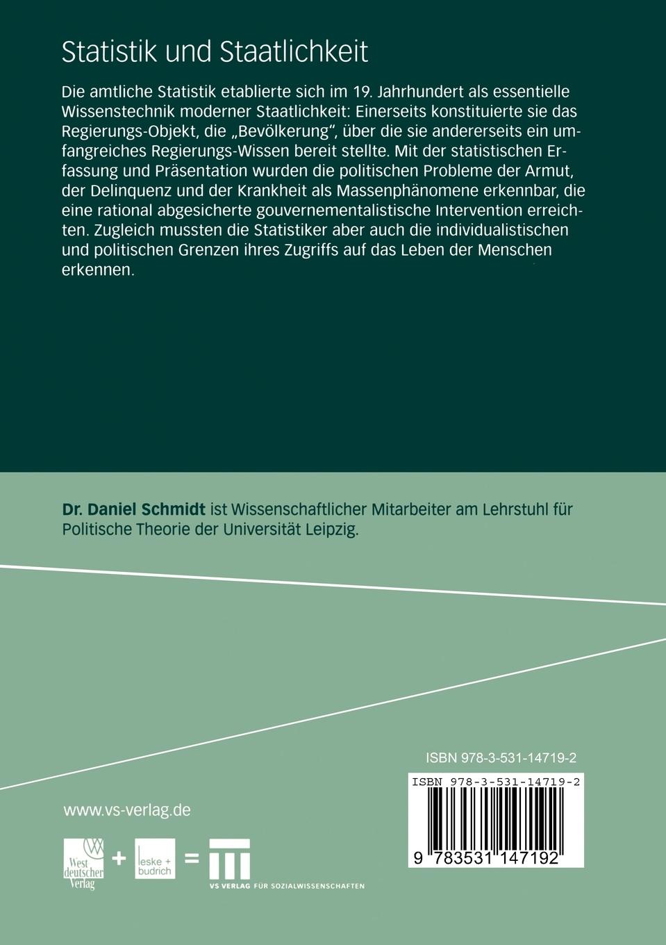 Rückseitencover Statistik und Staatlichkeit
