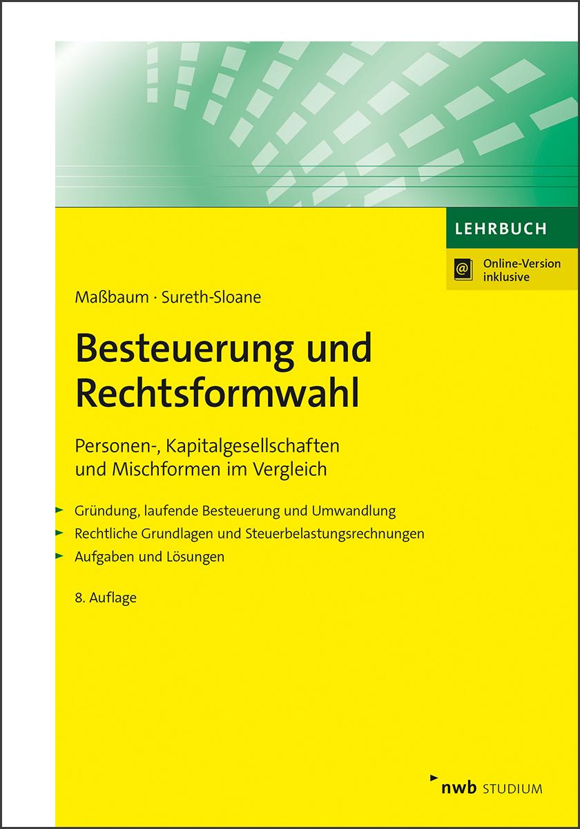 Vorderes Coverbild Besteuerung und Rechtsformwahl