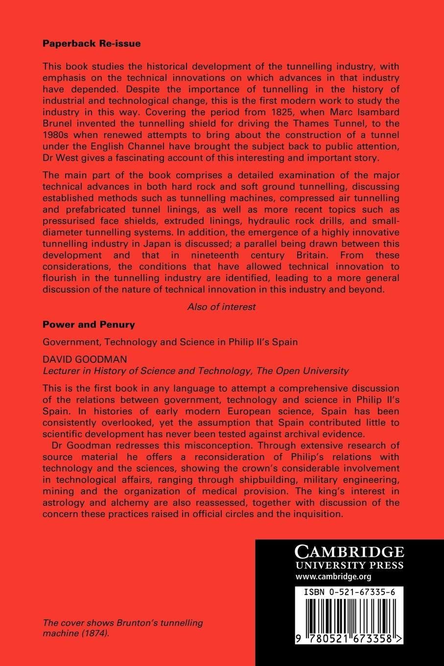 Rückseitencover Innovation and the Rise of the Tunnelling Industry