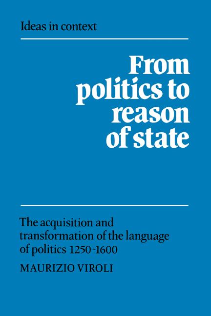 Vorderes Coverbild From Politics to Reason of State