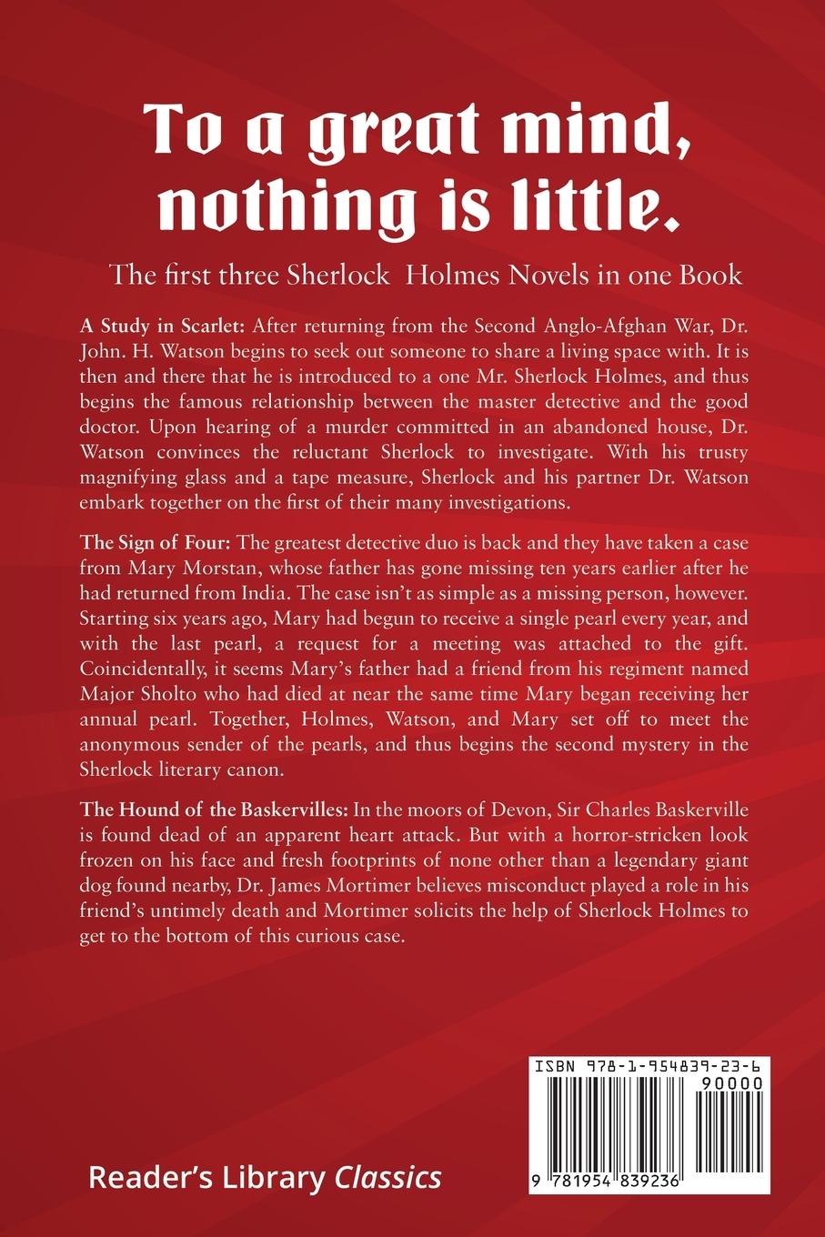 Rückseitencover The Sherlock Holmes Triple Feature - A Study in Scarlet, The Sign of Four, and The Hound of the Baskervilles