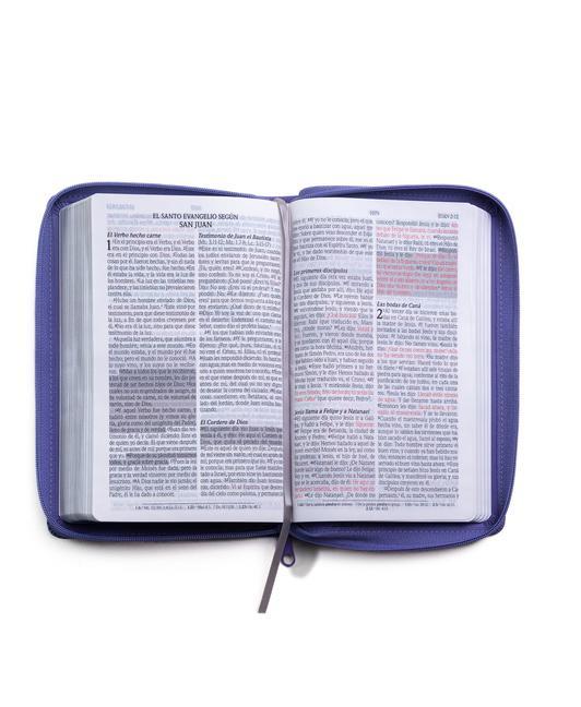 Vorderes Coverbild Santa Biblia de Promesas Reina Valera 1960 / Tamaño Manual / Letra Grande / Piel Especial Con Cierre / Lavanda // Spanish Promise Bible Rvr60 / Handy Size / Large Print / Leathersoft / Lavander