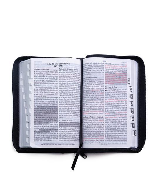 Vorderes Coverbild Santa Biblia de Promesas Reina Valera 1960 / Tamaño Manual / Letra Grande / Piel Especial Con Índice Y Cierre / Negra // Spanish Promise Bible Rvr60 / Handy Size / Large Print / Leathersoft with Index and Zipper / Black