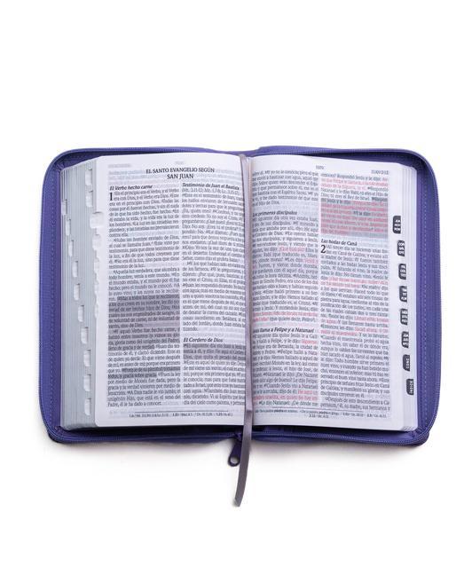 Vorderes Coverbild Santa Biblia de Promesas Reina Valera 1960 / Tamaño Manual / Letra Grande / Piel Especial Con Índice Y Cierre / Lavanda // Spanish Promise Bible Rvr60 / Handy Size / Large Print / Leathersoft with Index and Zipper / Lavander