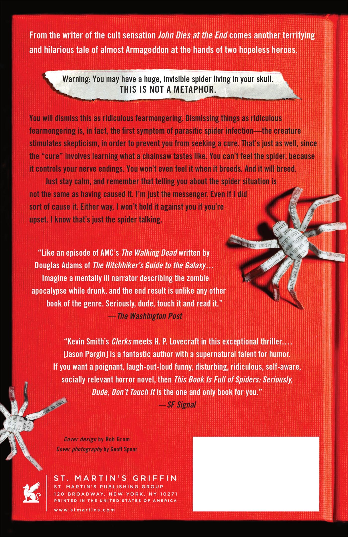 Rückseitencover This Book Is Full of Spiders