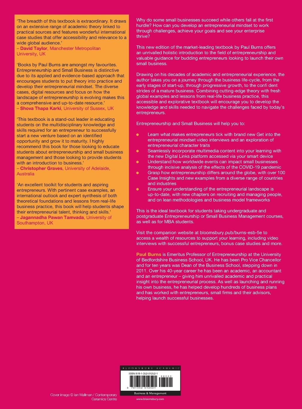 Rückseitencover Entrepreneurship and Small Business