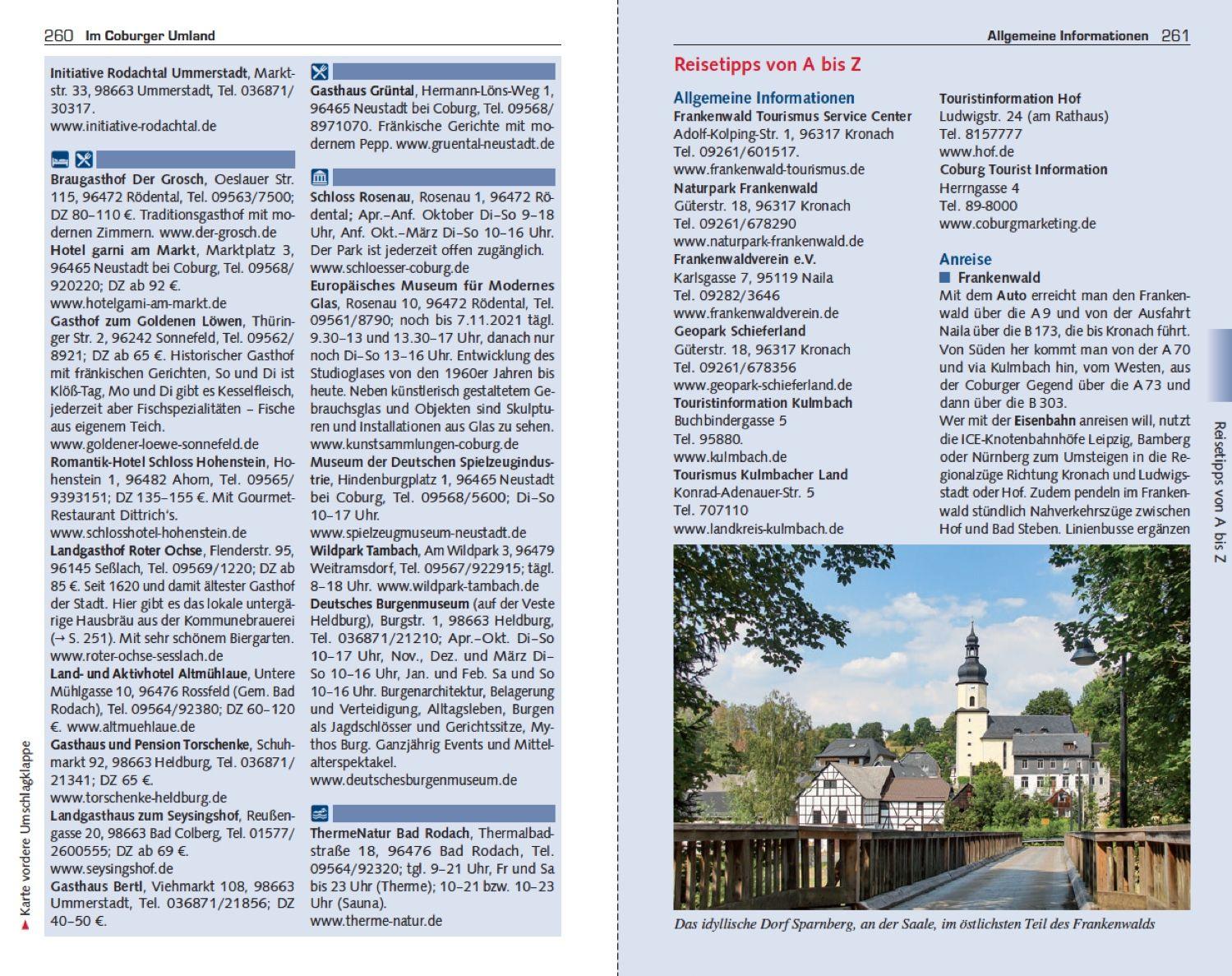 Beispielinhalt (Bild) TRESCHER Reiseführer Frankenwald