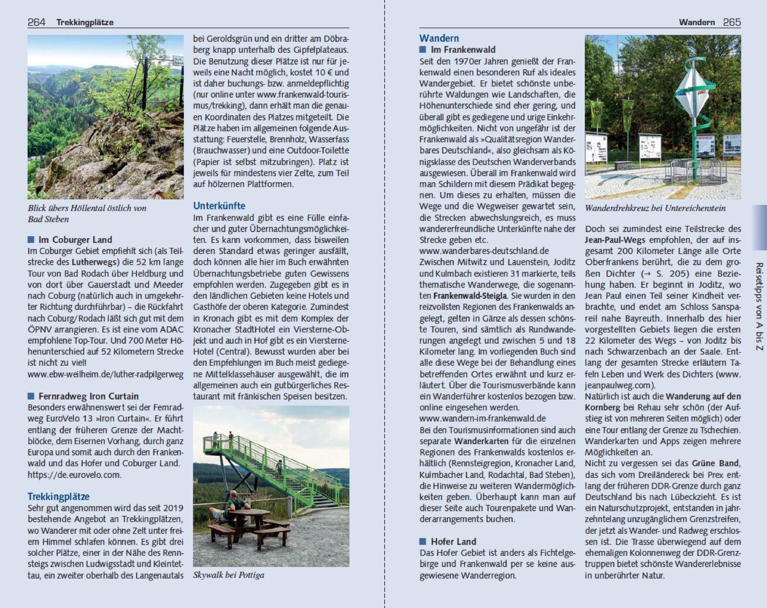 Beispielinhalt (Bild) TRESCHER Reiseführer Frankenwald