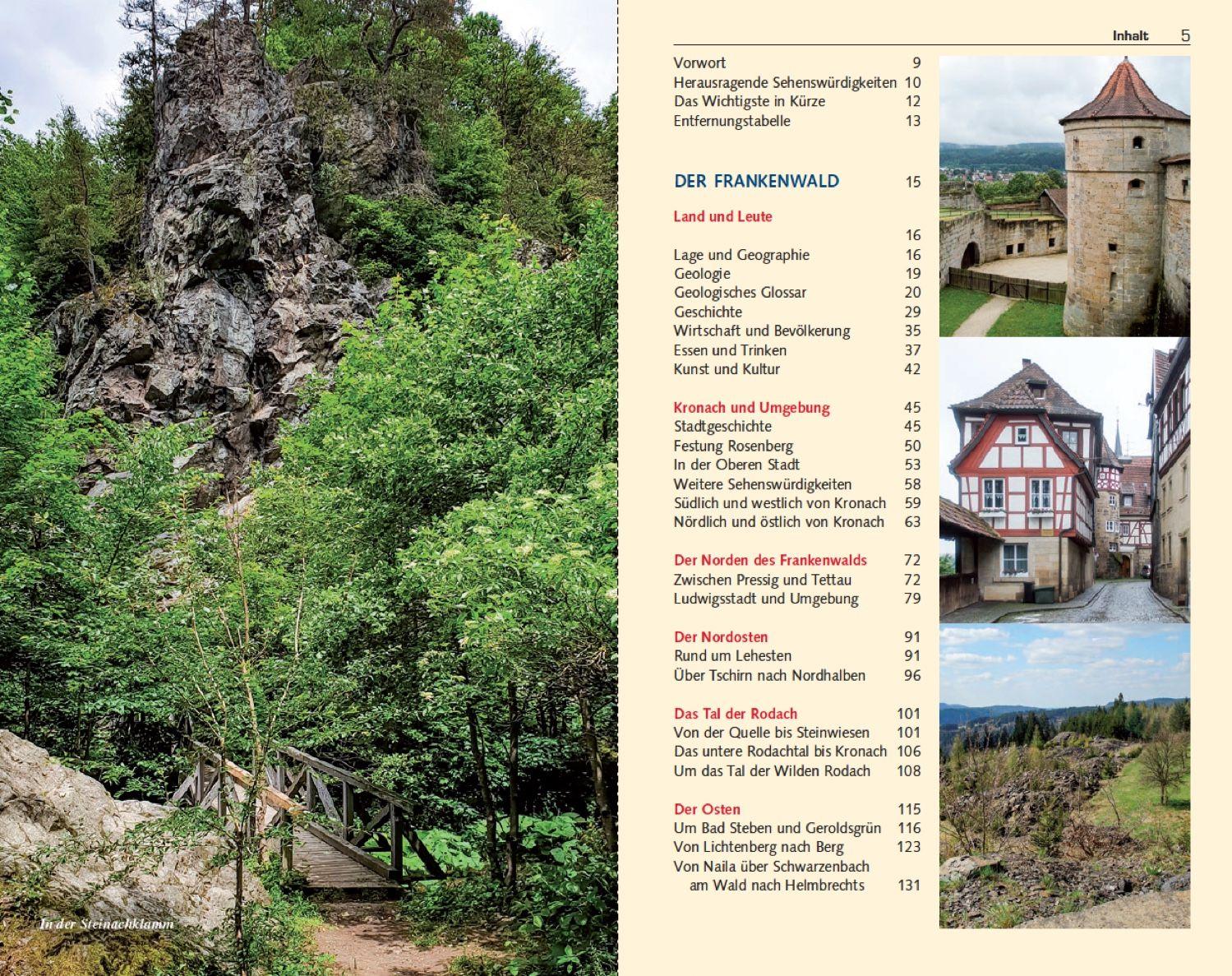 Beispielinhalt (Bild) TRESCHER Reiseführer Frankenwald