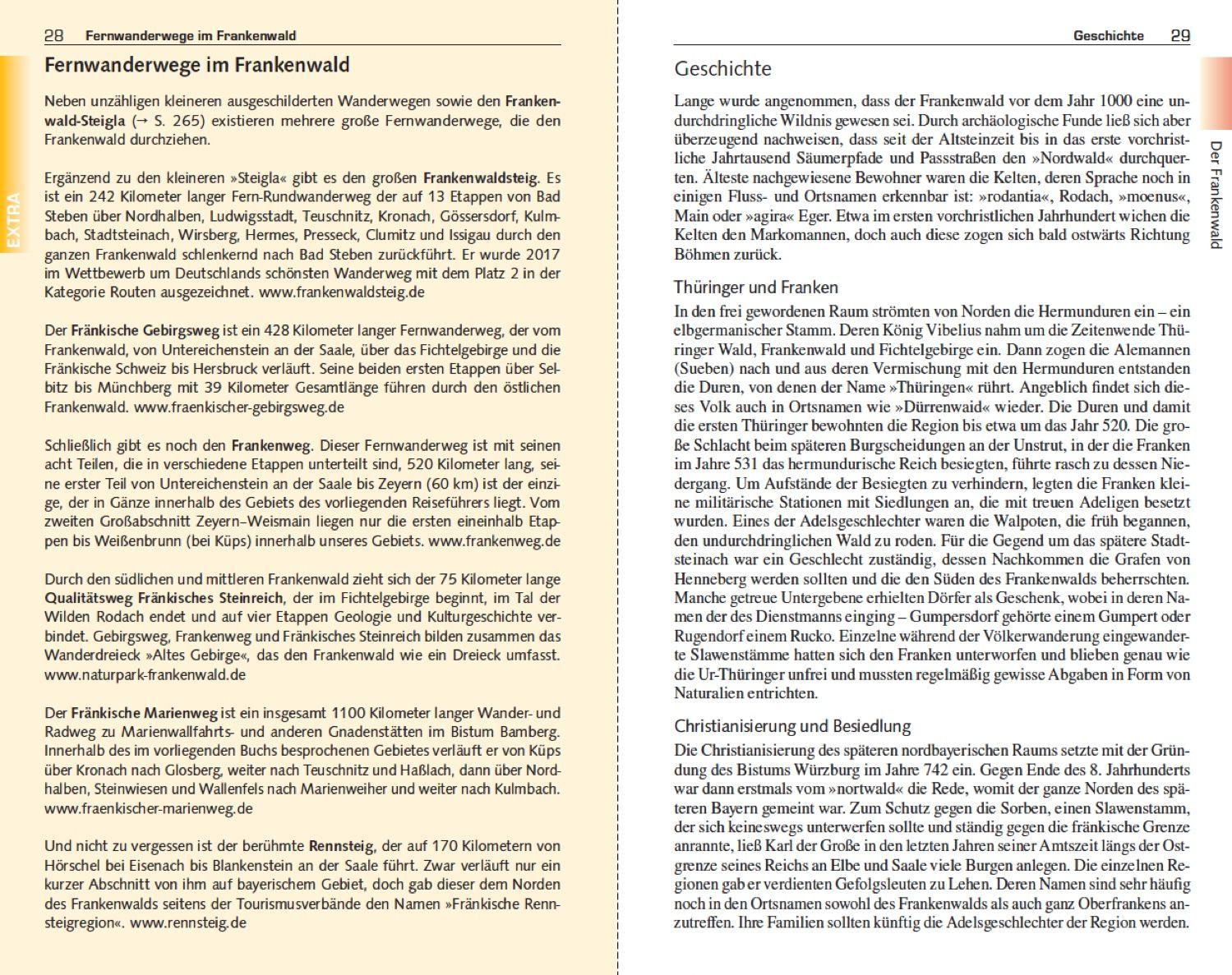 Beispielinhalt (Bild) TRESCHER Reiseführer Frankenwald