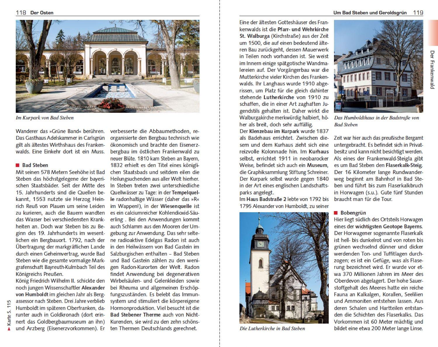 Beispielinhalt (Bild) TRESCHER Reiseführer Frankenwald