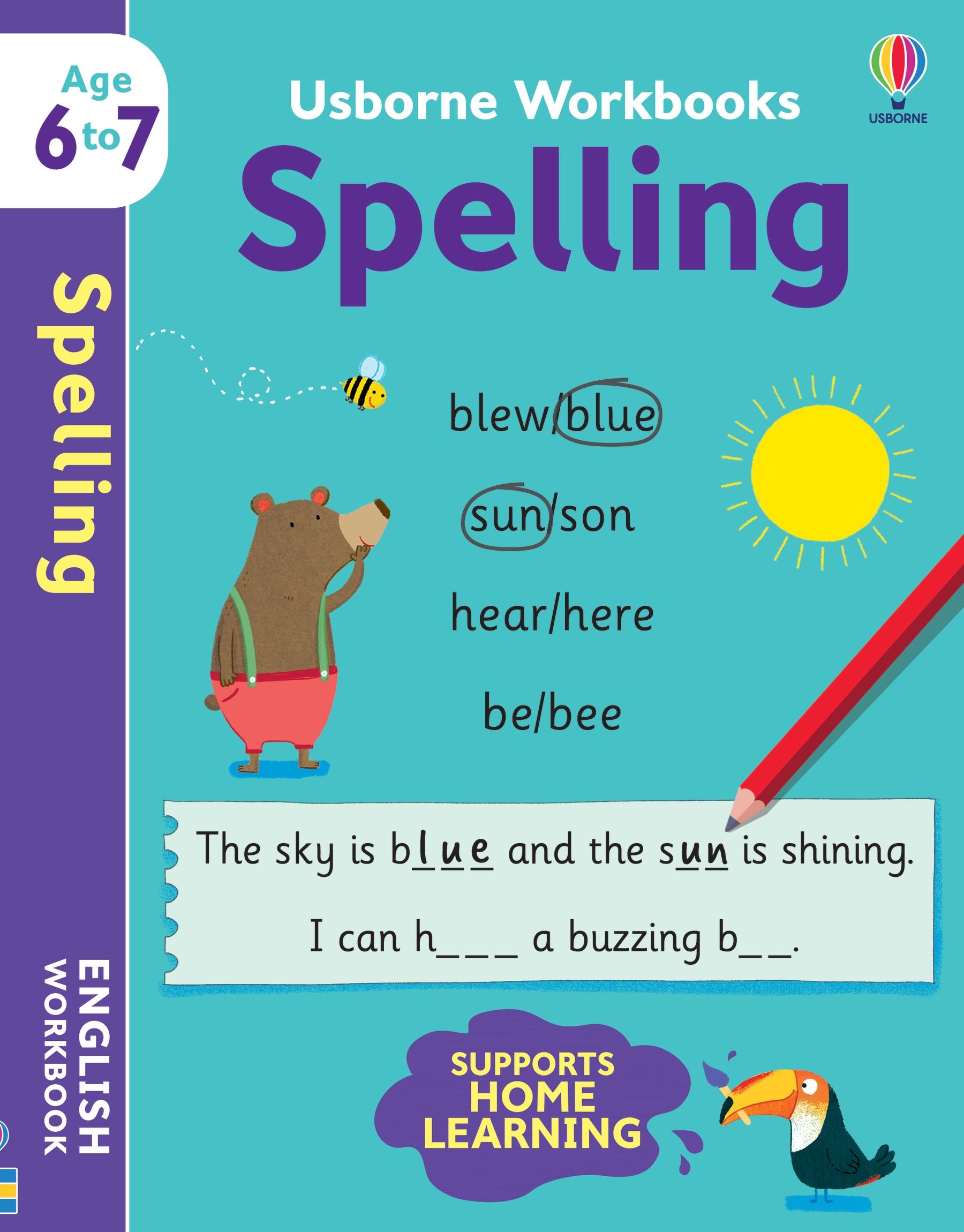 Vorderes Coverbild Usborne Workbooks Spelling 6-7