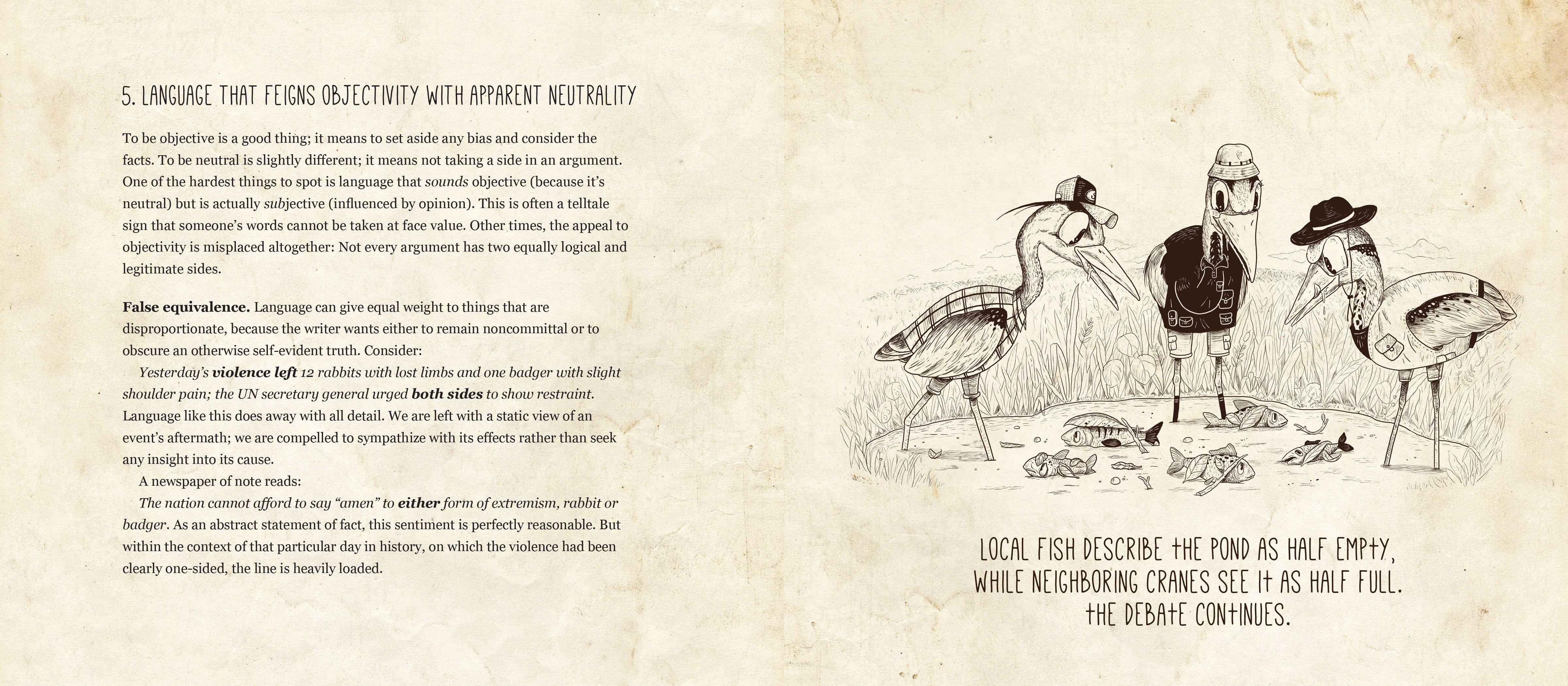 Beispielinhalt (Bild) An Illustrated Book of Loaded Language