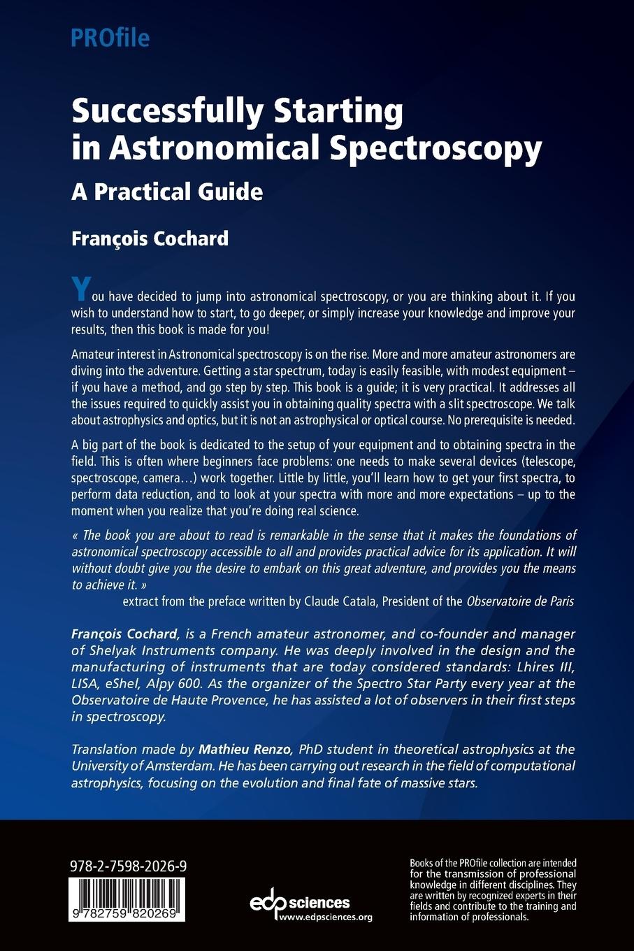 Rückseitencover Successfully Starting in Astronomical Spectroscopy