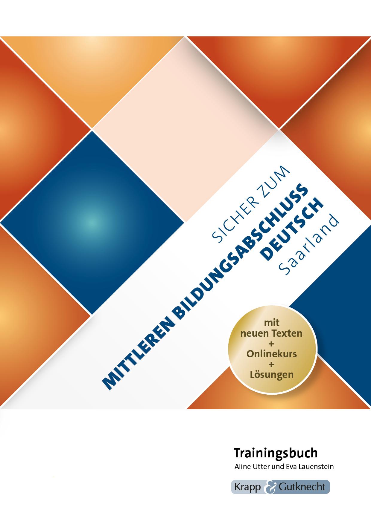 Vorderes Coverbild Sicher zum Mittleren Bildungsabschluss Deutsch Saarland - Trainingsbuch