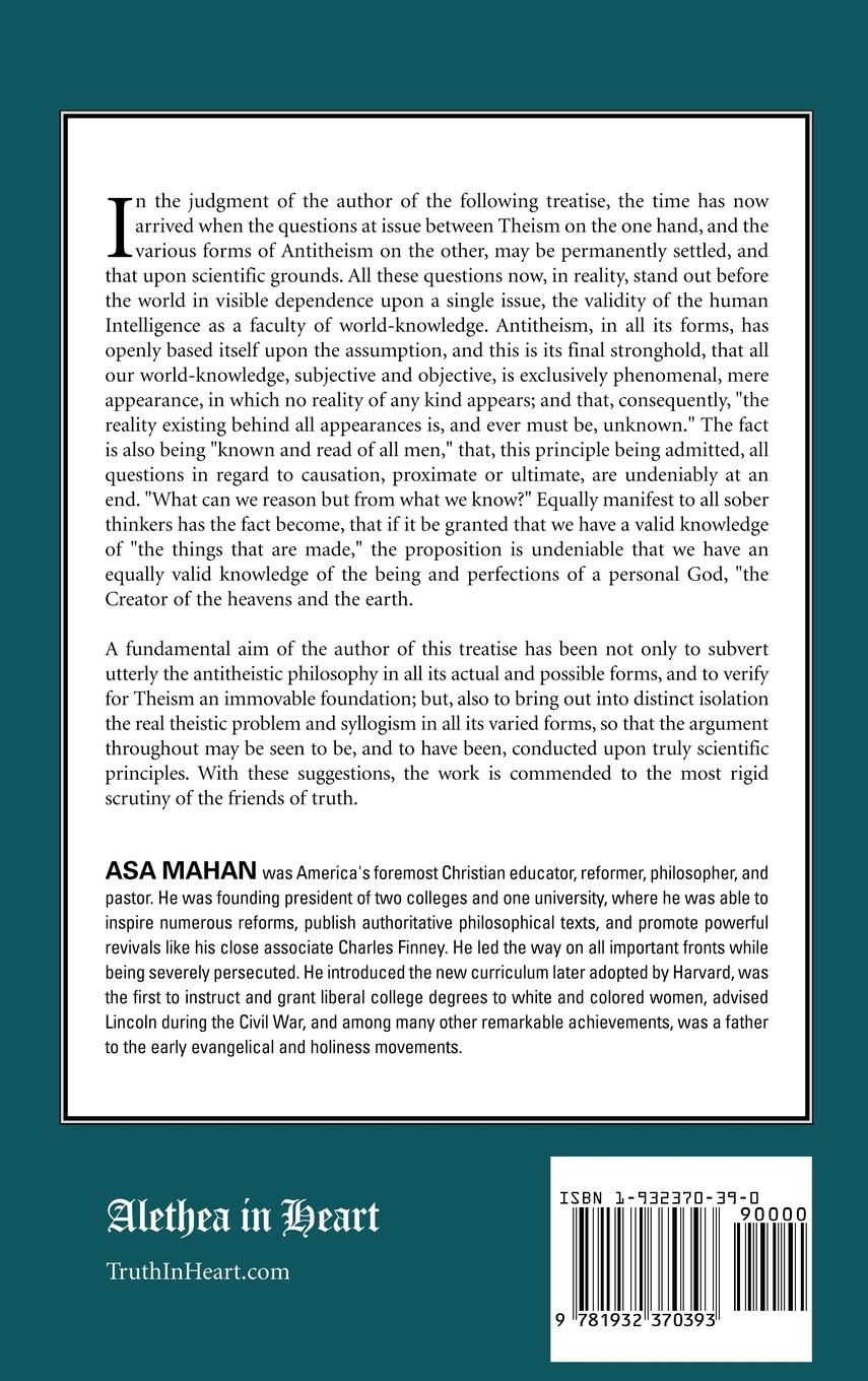 Rückseitencover The Science of Natural Theology; Or God the Unconditioned Cause, and God the Infinite and Perfect as Revealed in Creation.